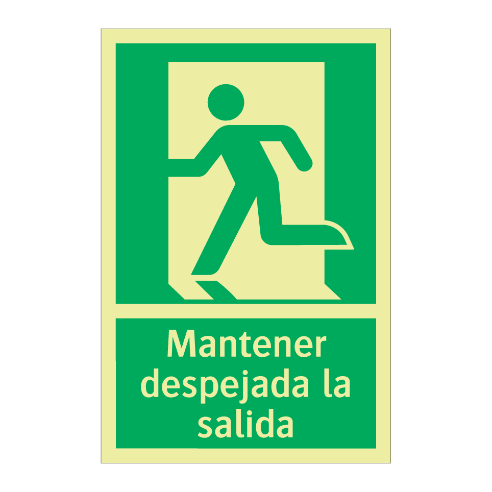 Mantener despejada la salida