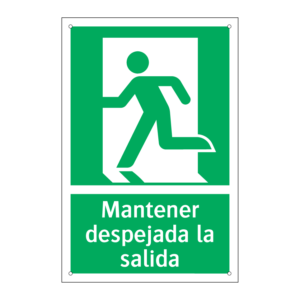 Mantener despejada la salida
