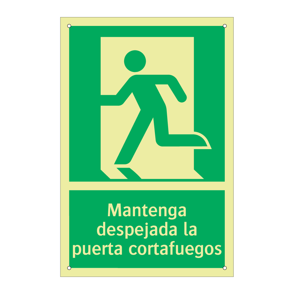 Mantenga despejada la puerta cortafuegos