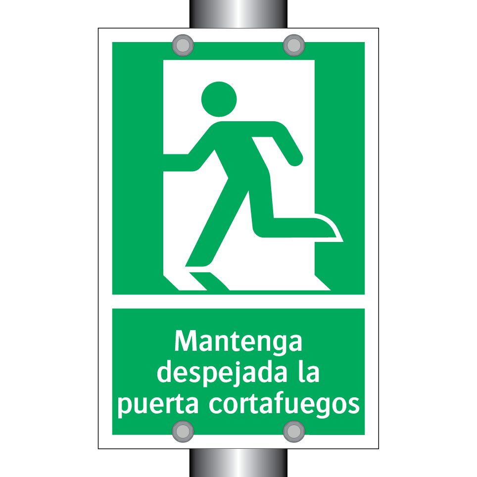 Mantenga despejada la puerta cortafuegos