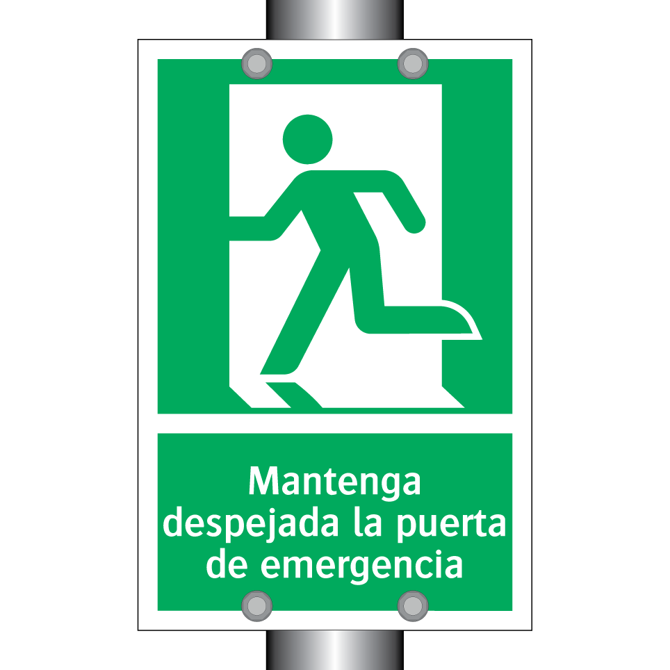Mantenga despejada la puerta de emergencia
