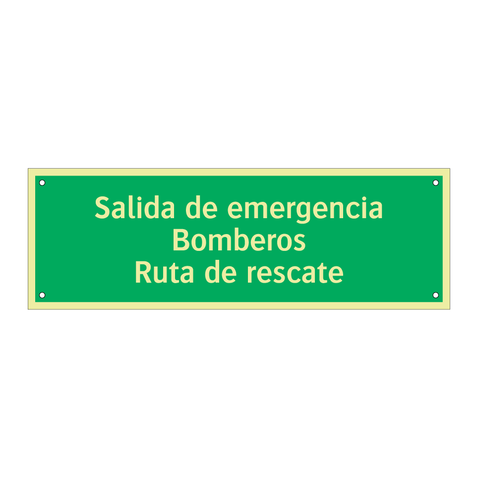 Salida de emergencia Bomberos Ruta de rescate