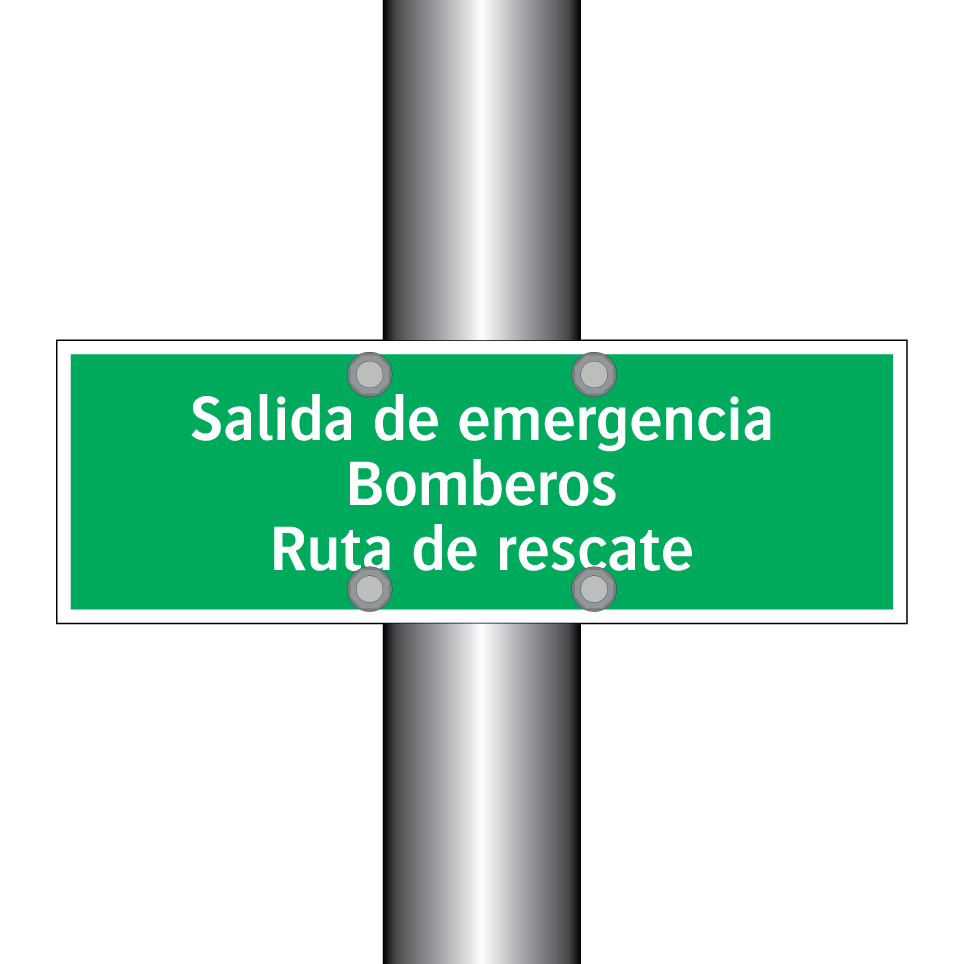 Salida de emergencia Bomberos Ruta de rescate
