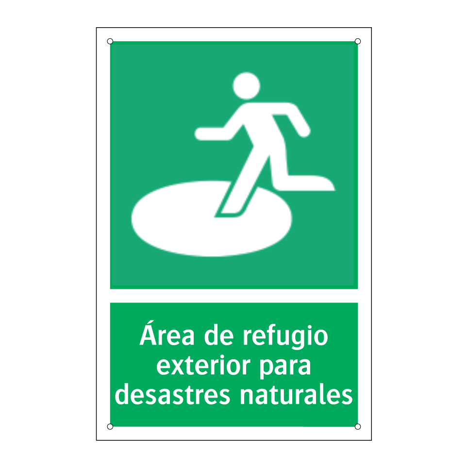 Área de refugio exterior para desastres naturales