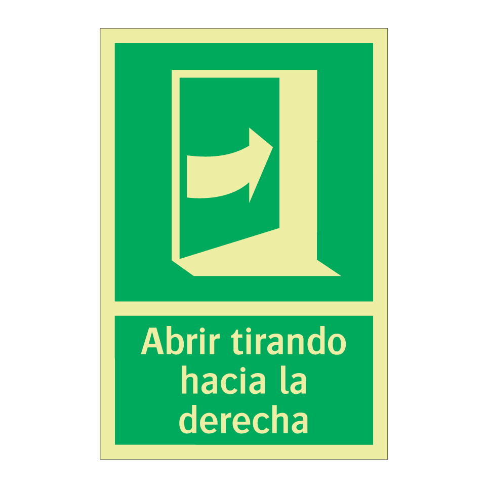 Abrir tirando hacia la derecha