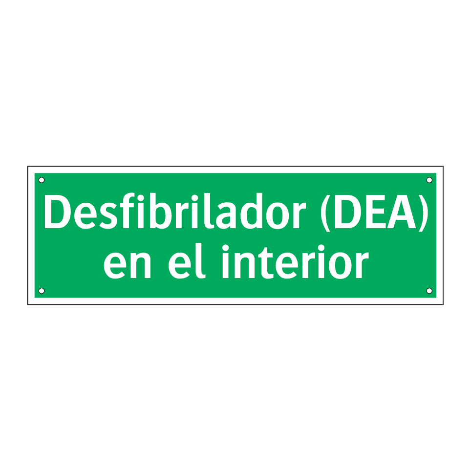 Desfibrilador (DEA) en el interior