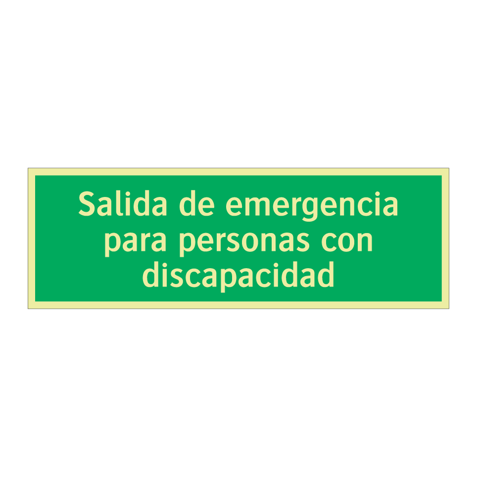 Salida de emergencia para personas con discapacidad