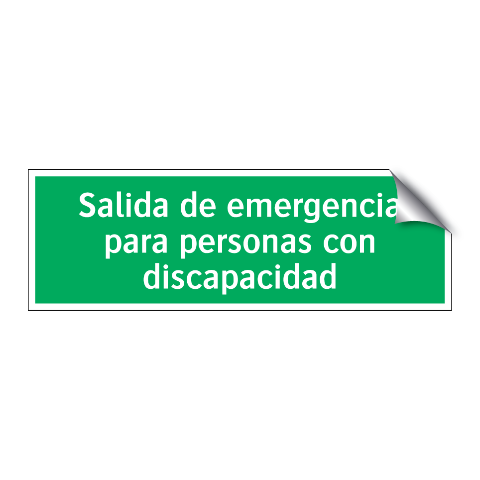 Salida de emergencia para personas con discapacidad