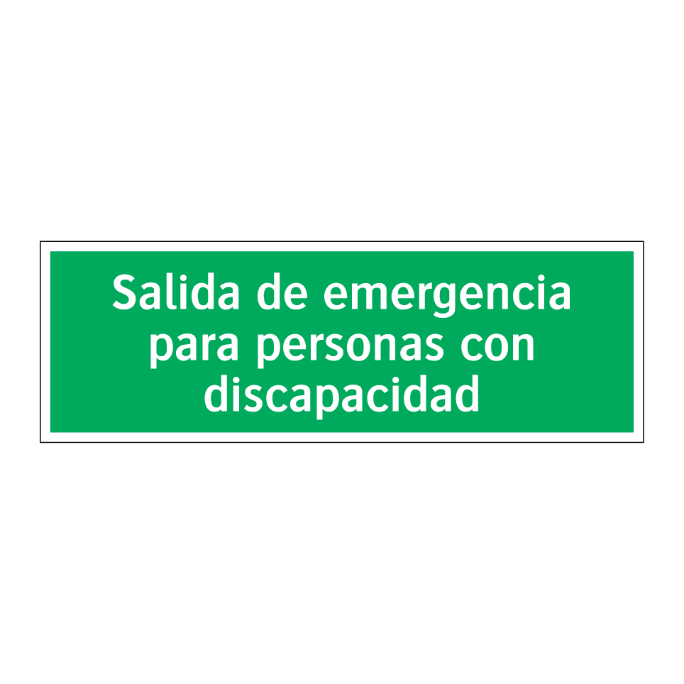 Salida de emergencia para personas con discapacidad