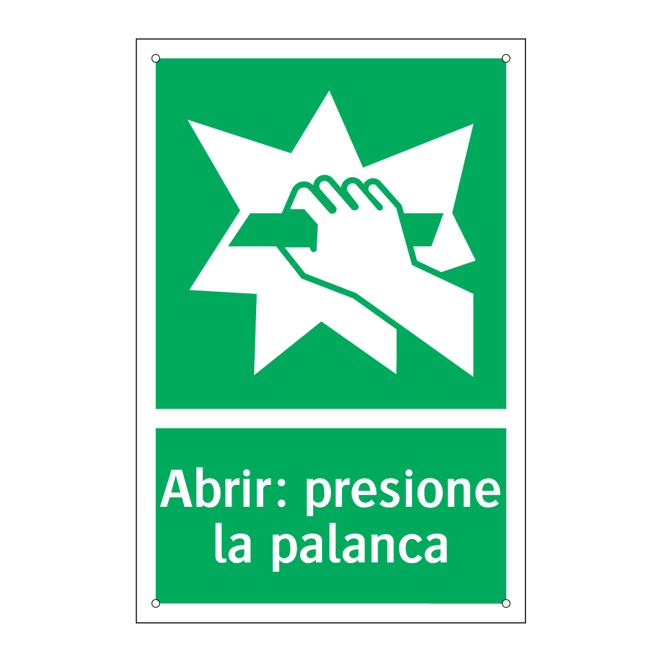 Abrir: presione la palanca