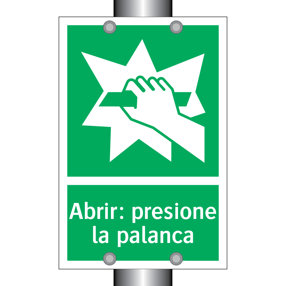 Abrir: presione la palanca