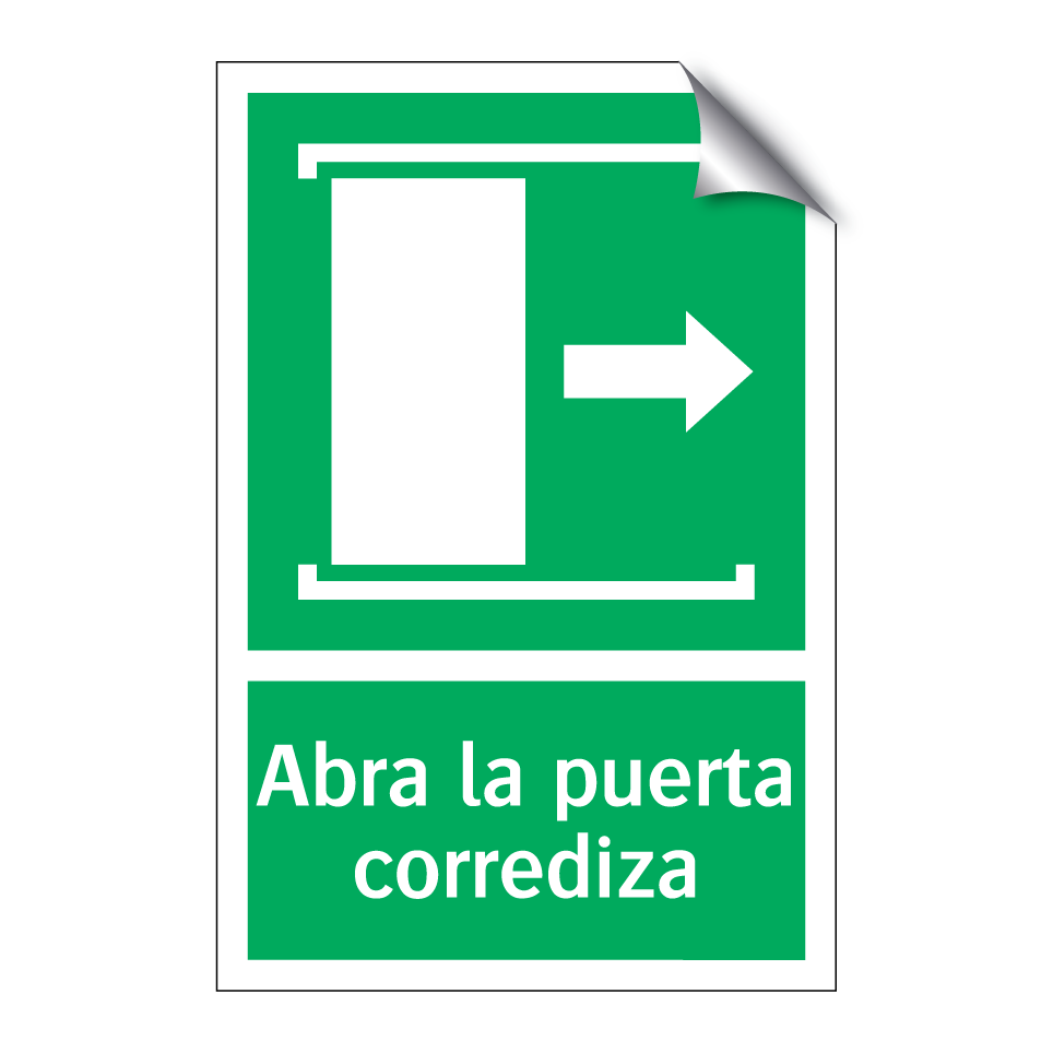 Abra la puerta corrediza