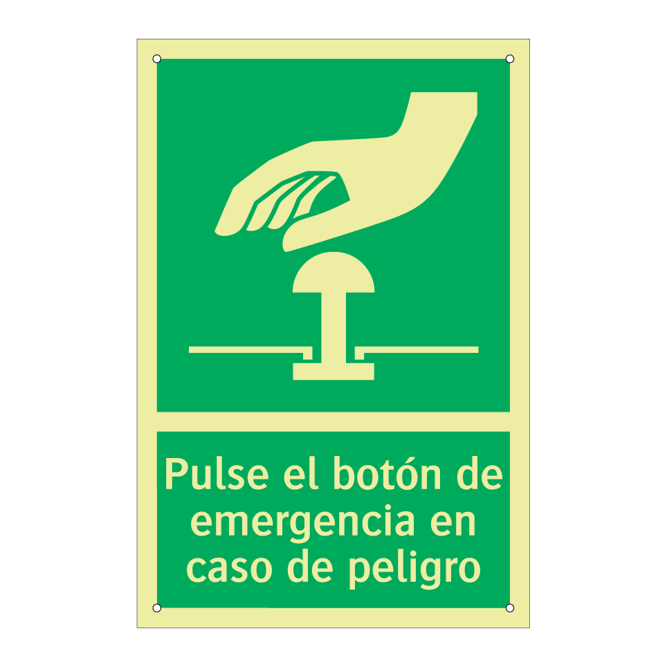 Pulse el botón de emergencia en caso de peligro