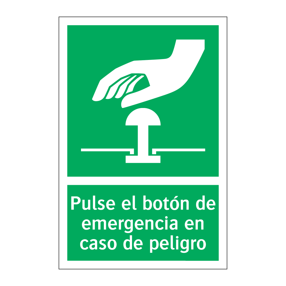 Pulse el botón de emergencia en caso de peligro