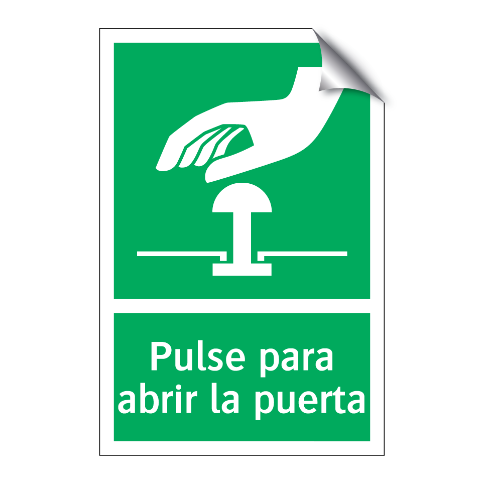 Pulse para abrir la puerta