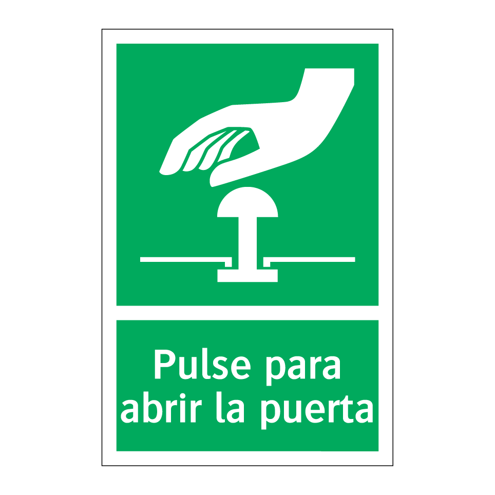 Pulse para abrir la puerta