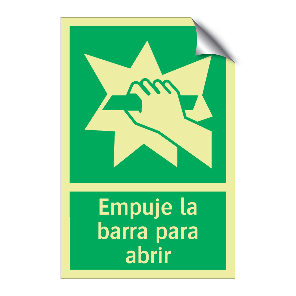 Empuje la barra para abrir