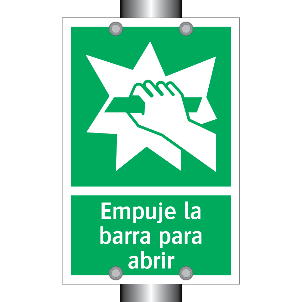 Empuje la barra para abrir
