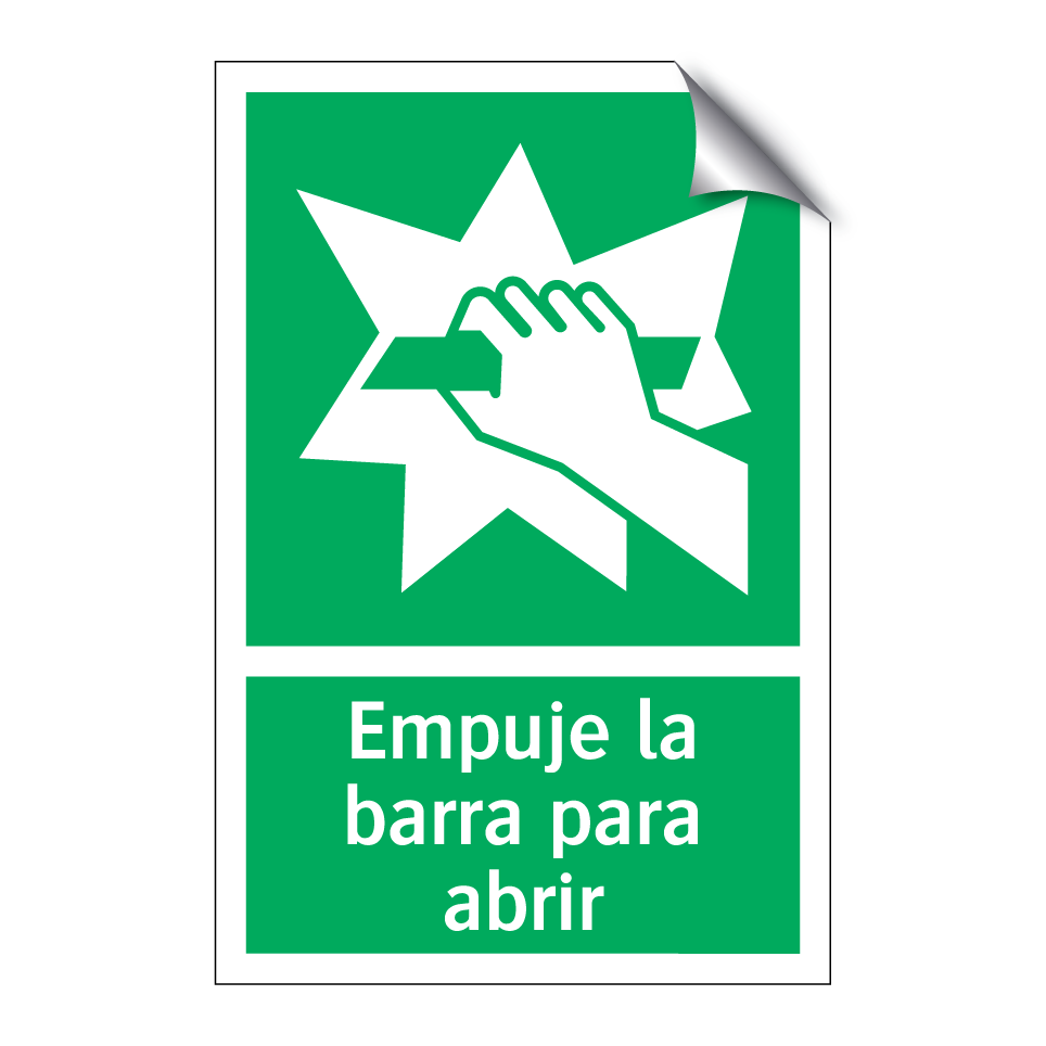 Empuje la barra para abrir