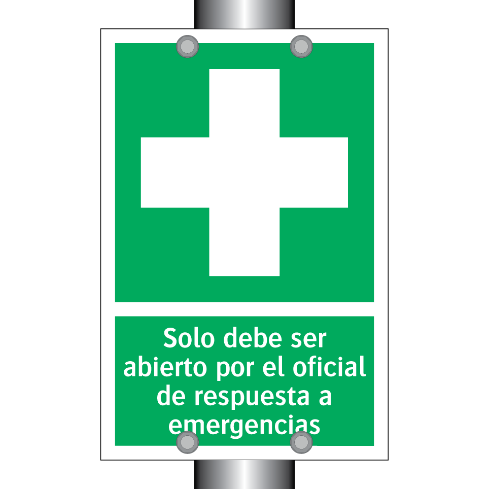 Solo debe ser abierto por el oficial de respuesta a emergencias