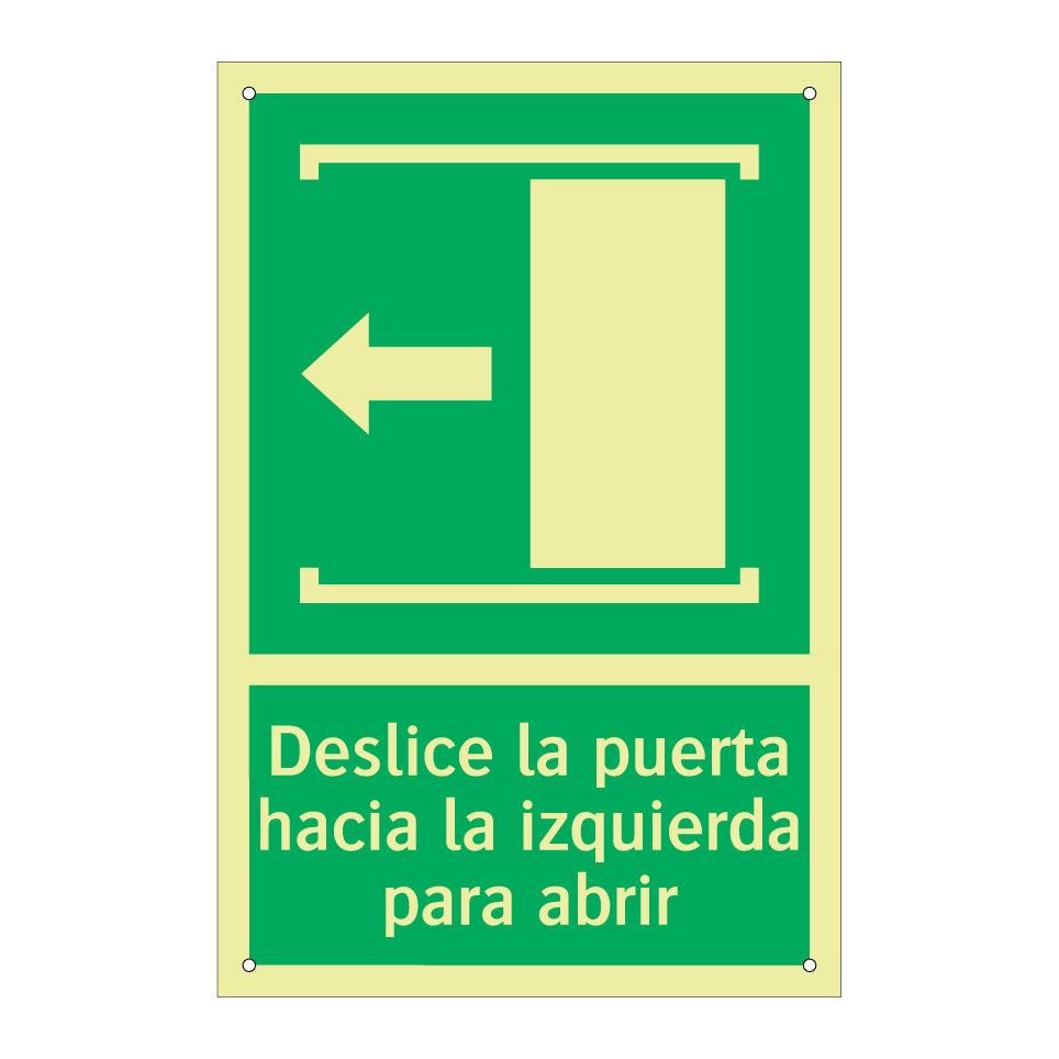Deslice la puerta hacia la izquierda para abrir