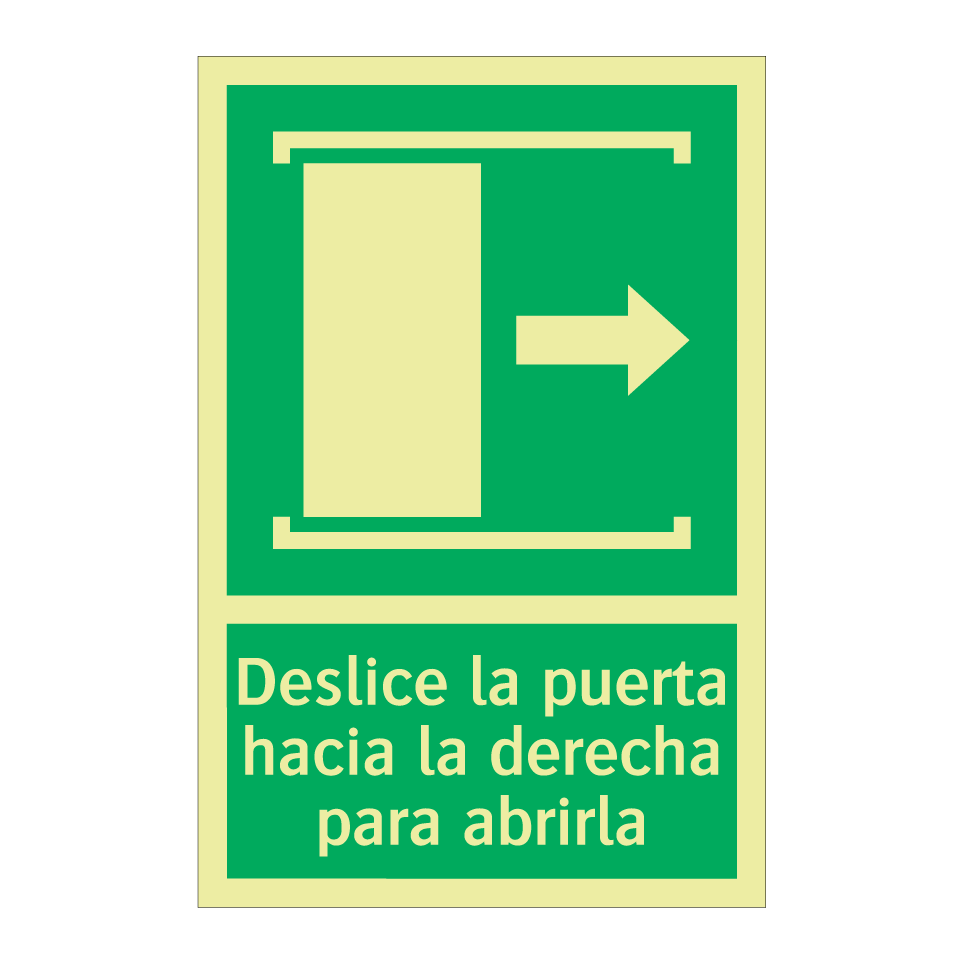 Deslice la puerta hacia la derecha para abrirla