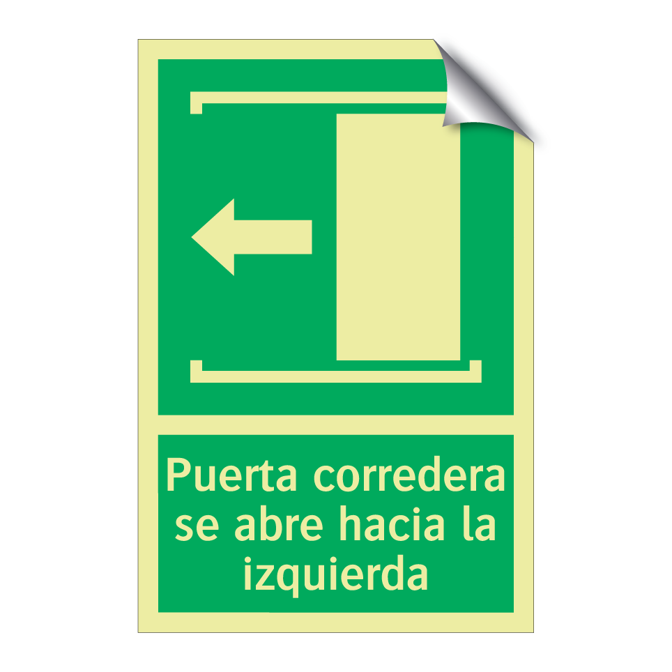 Puerta corredera se abre hacia la izquierda