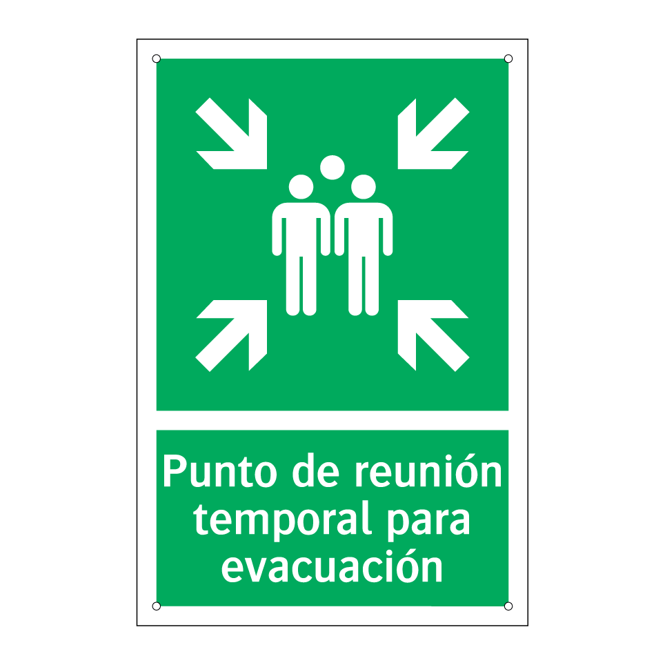Punto de reunión temporal para evacuación