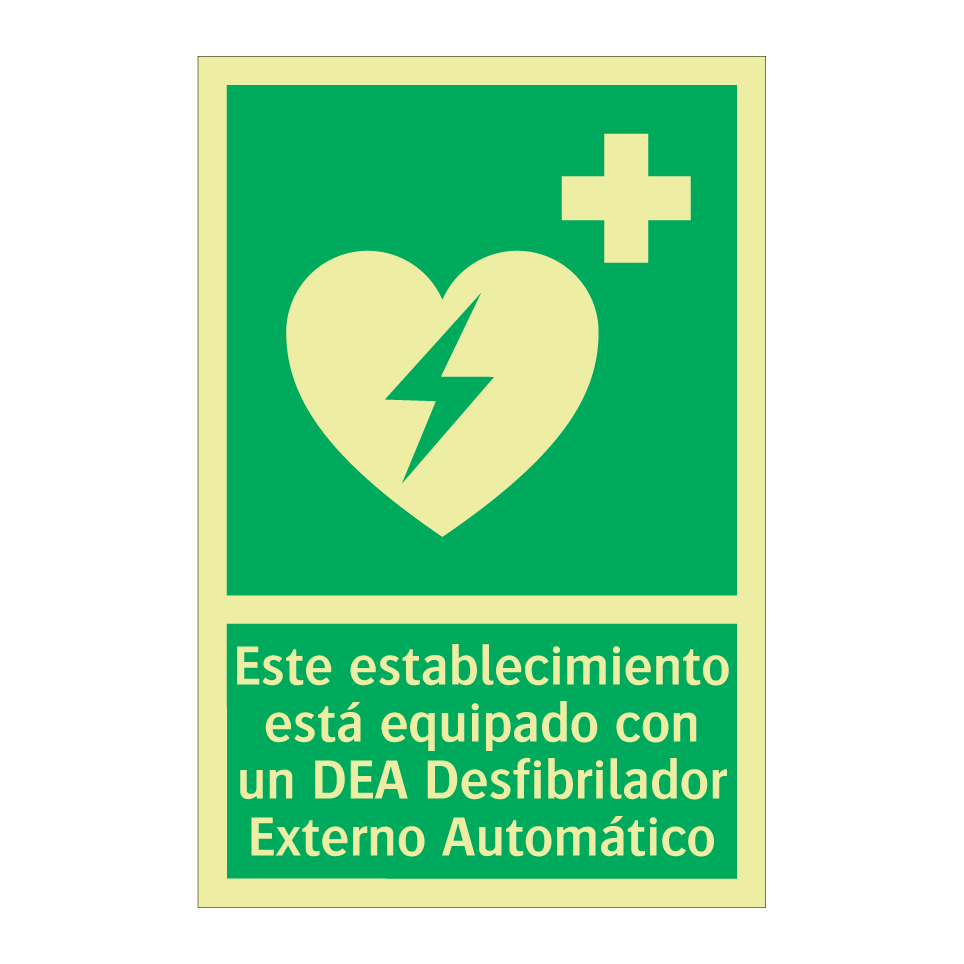 Este establecimiento está equipado con un DEA Desfibrilador Externo Automático