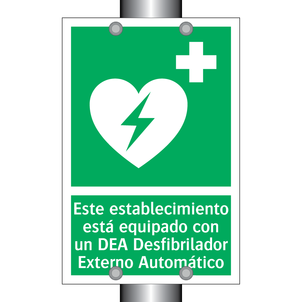Este establecimiento está equipado con un DEA Desfibrilador Externo Automático