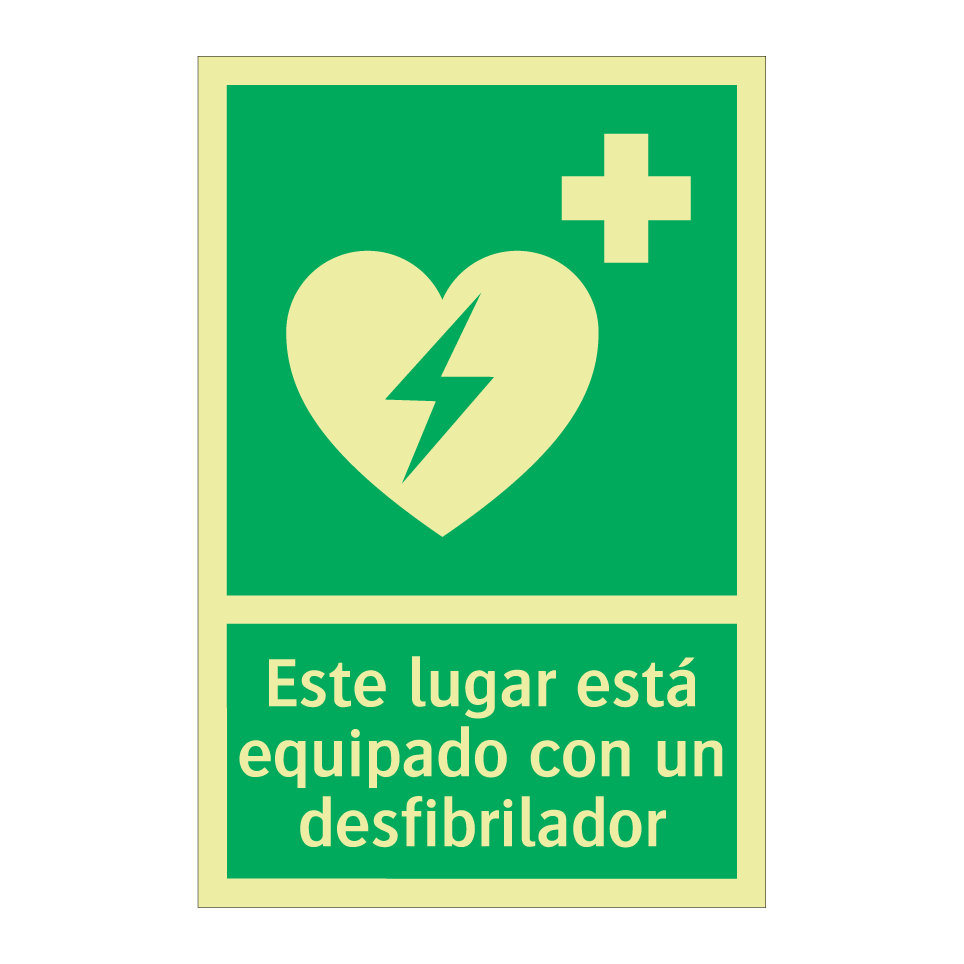 Este lugar está equipado con un desfibrilador