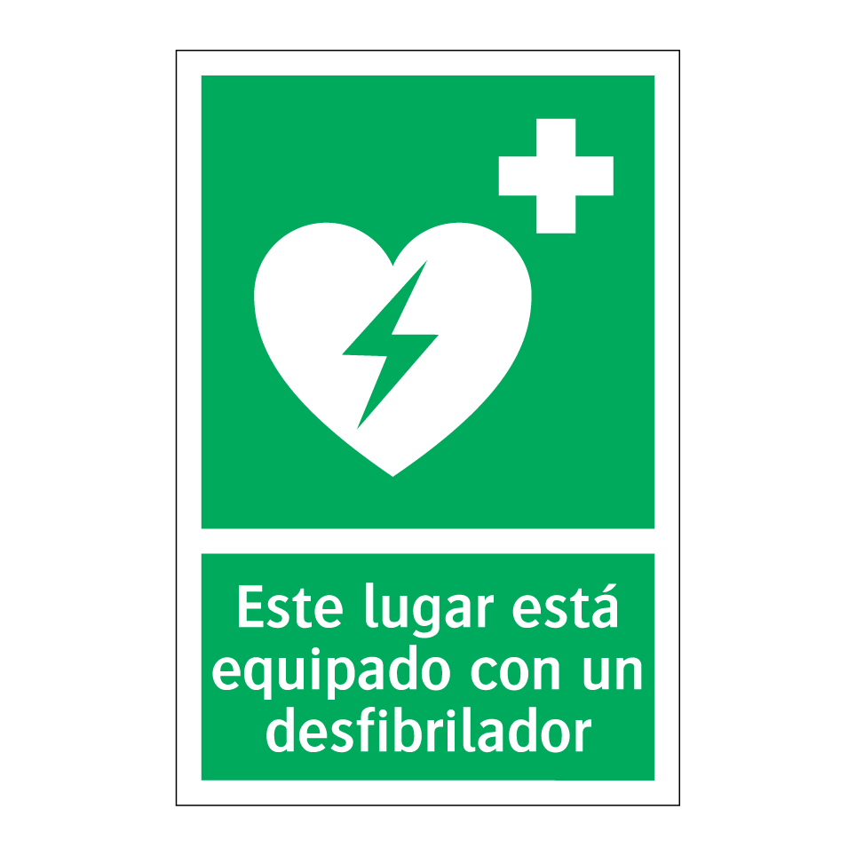 Este lugar está equipado con un desfibrilador