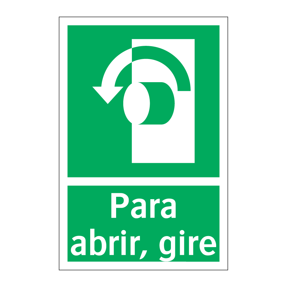 Para abrir, gire