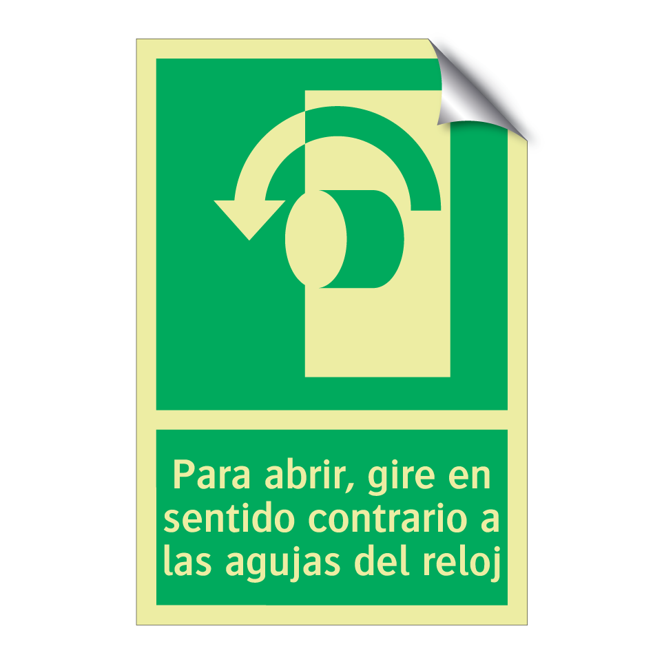 Para abrir, gire en sentido contrario a las agujas del reloj