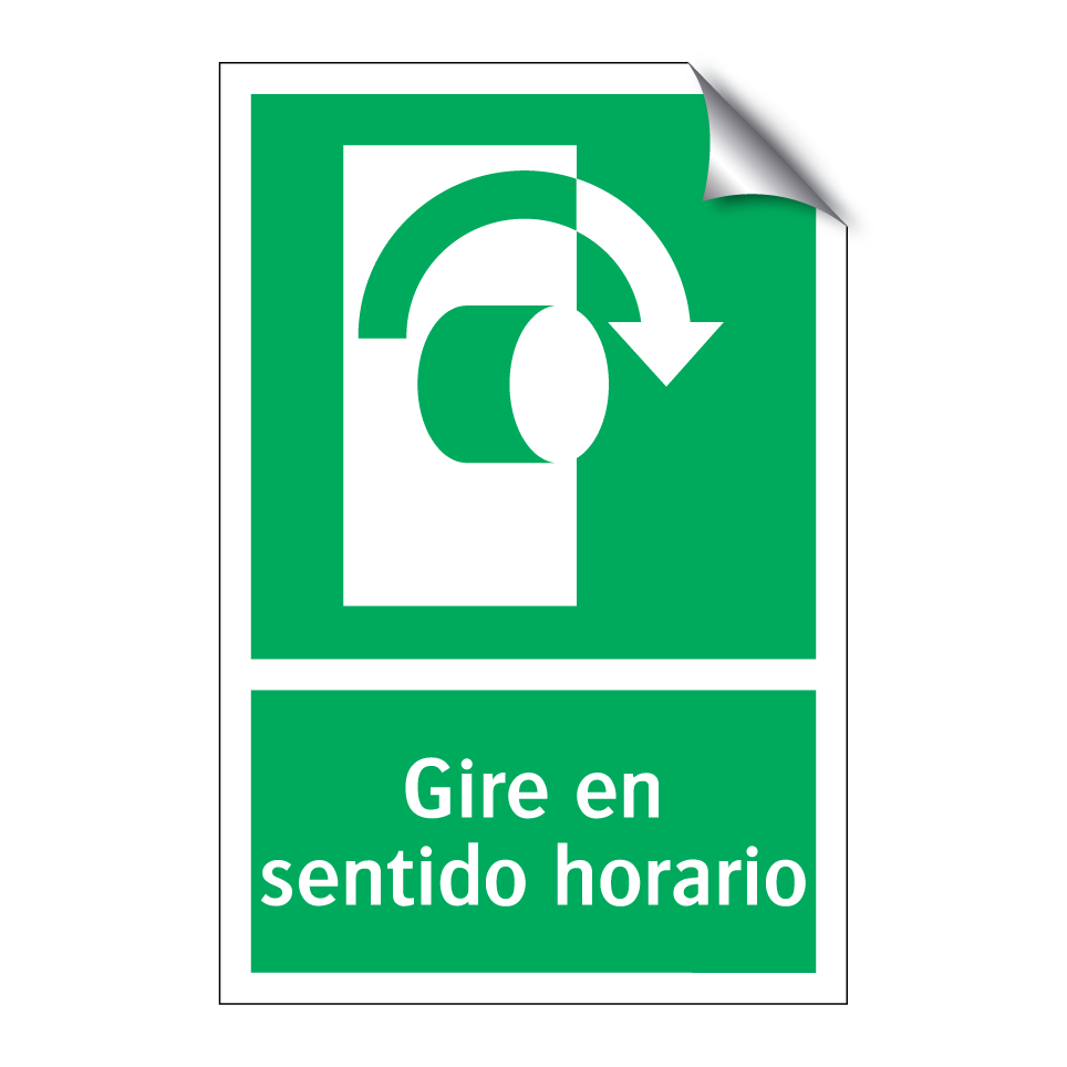 Gire en sentido horario
