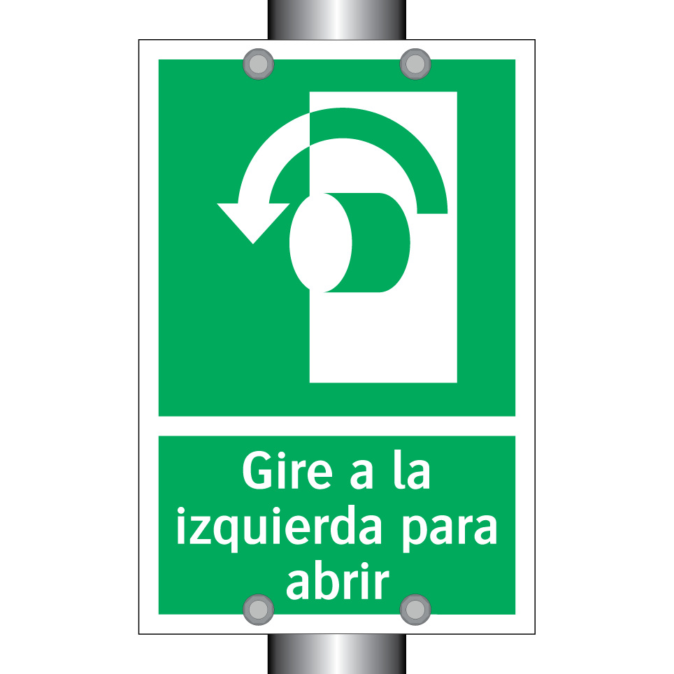 Gire a la izquierda para abrir