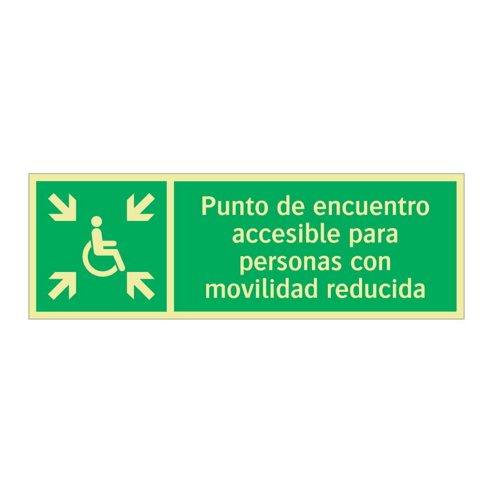 Punto de encuentro accesible para personas con movilidad reducida