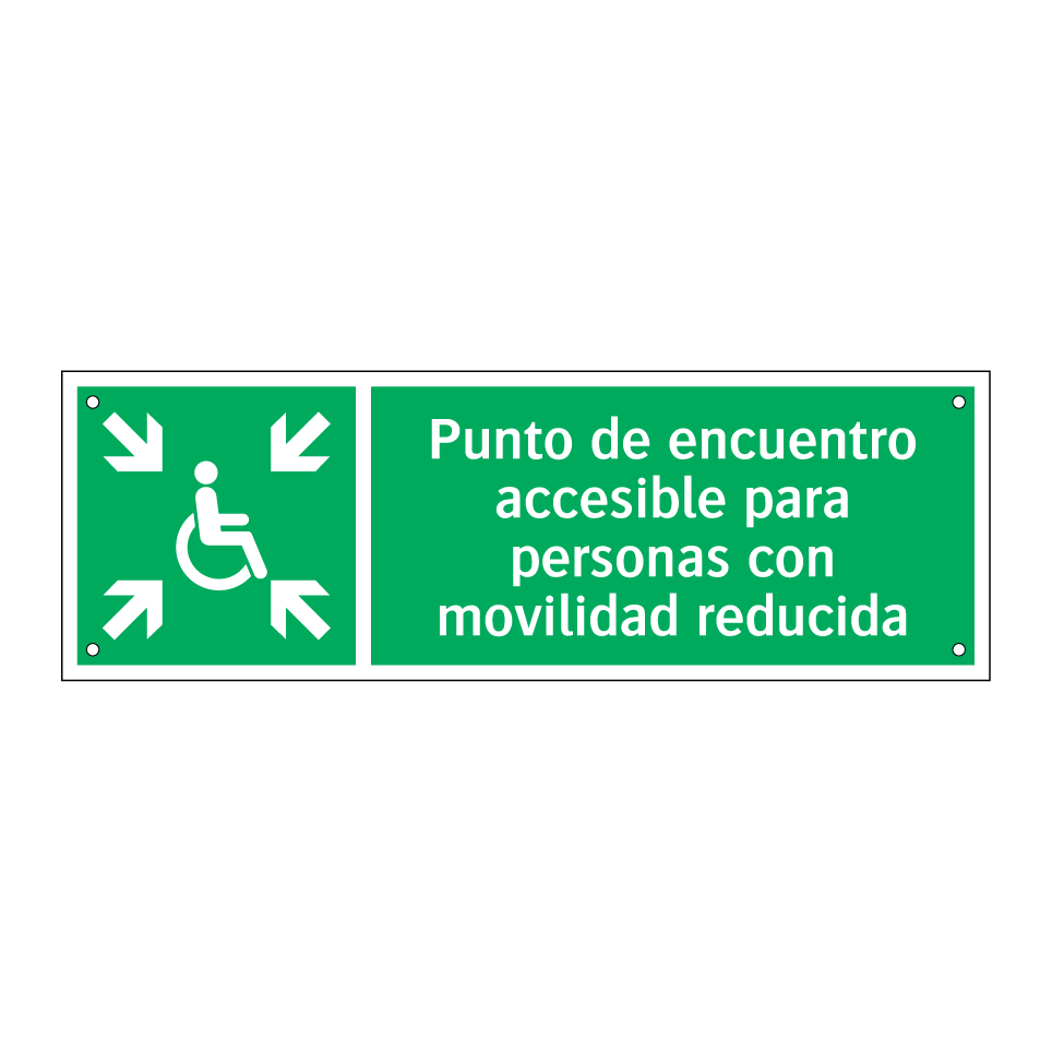 Punto de encuentro accesible para personas con movilidad reducida