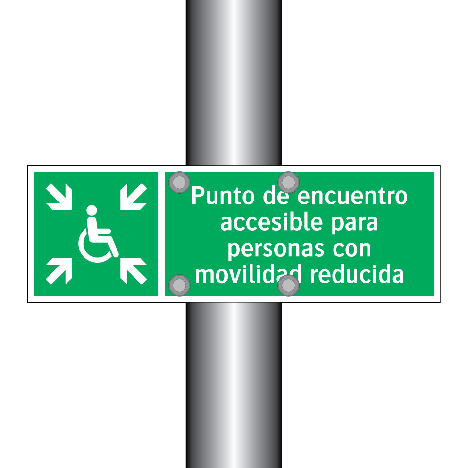 Punto de encuentro accesible para personas con movilidad reducida