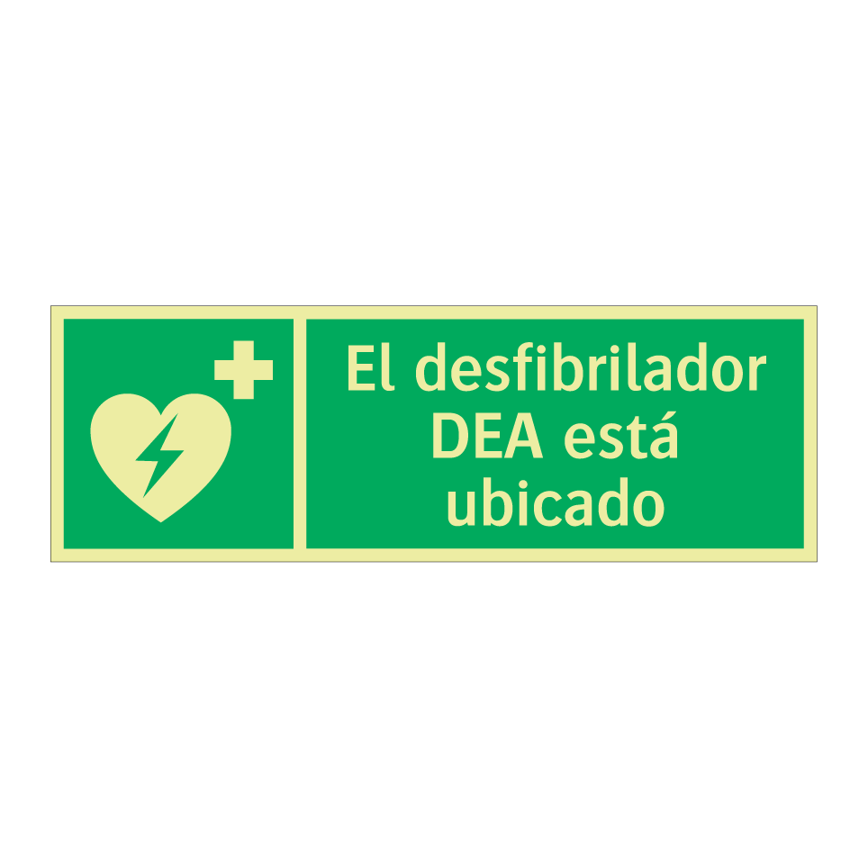 El desfibrilador DEA está ubicado