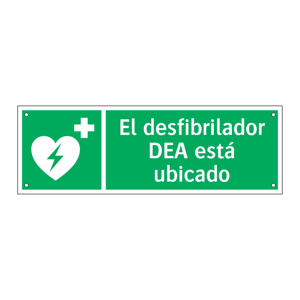 El desfibrilador DEA está ubicado