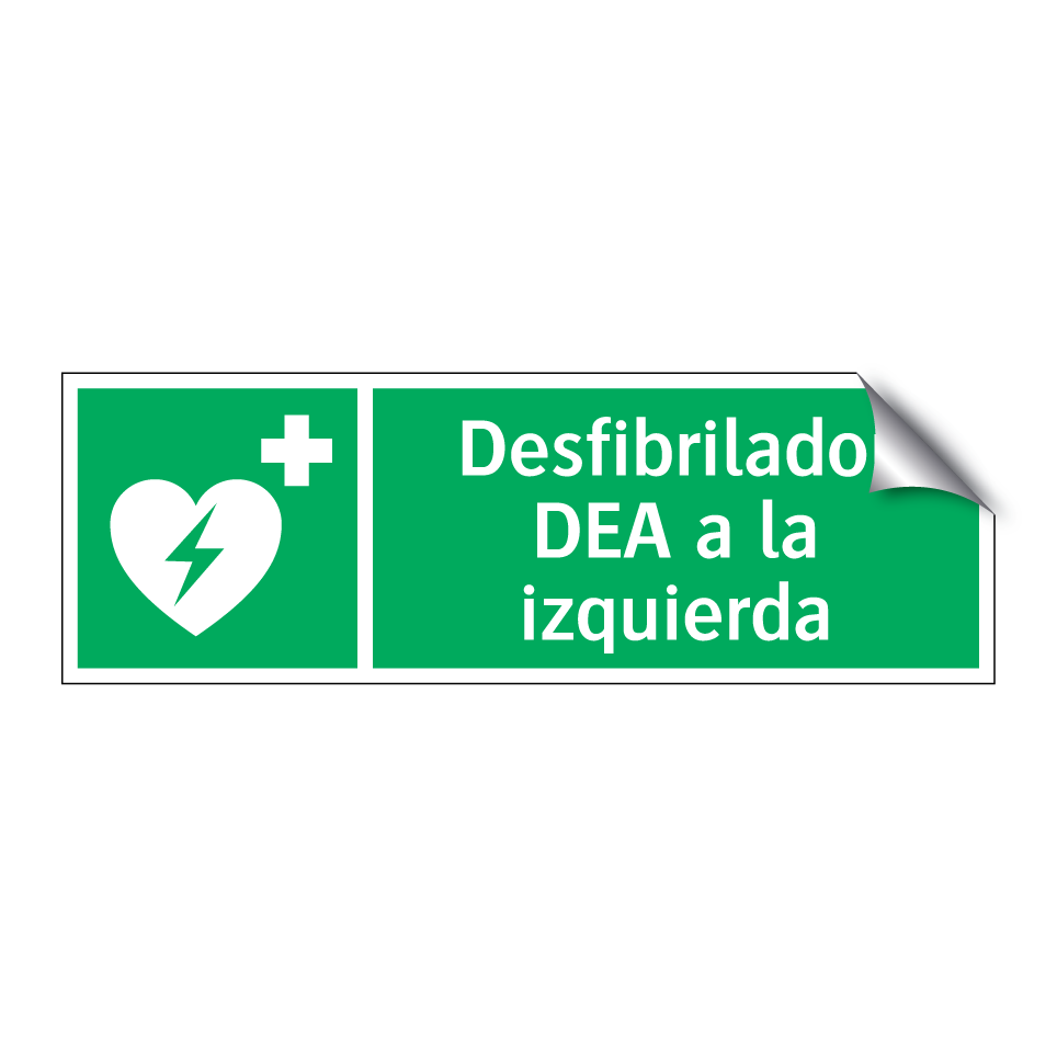 Desfibrilador DEA a la izquierda
