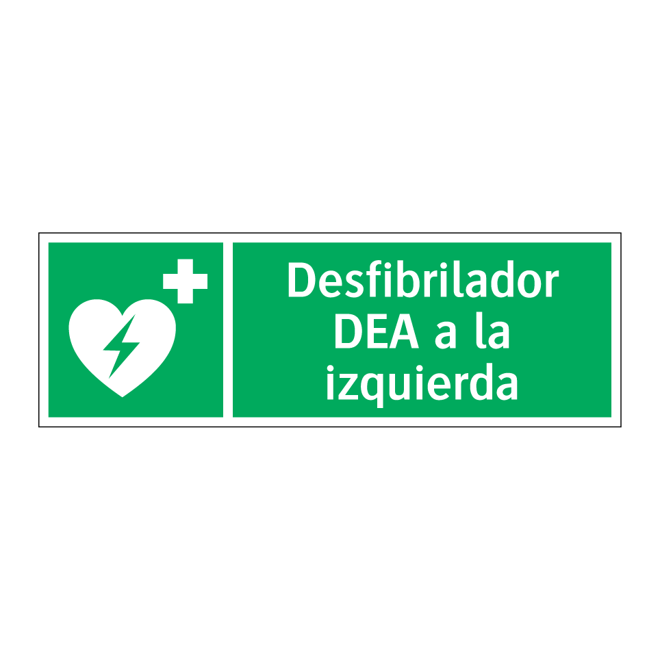 Desfibrilador DEA a la izquierda