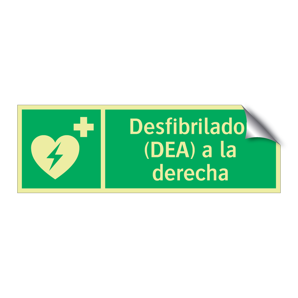 Desfibrilador (DEA) a la derecha
