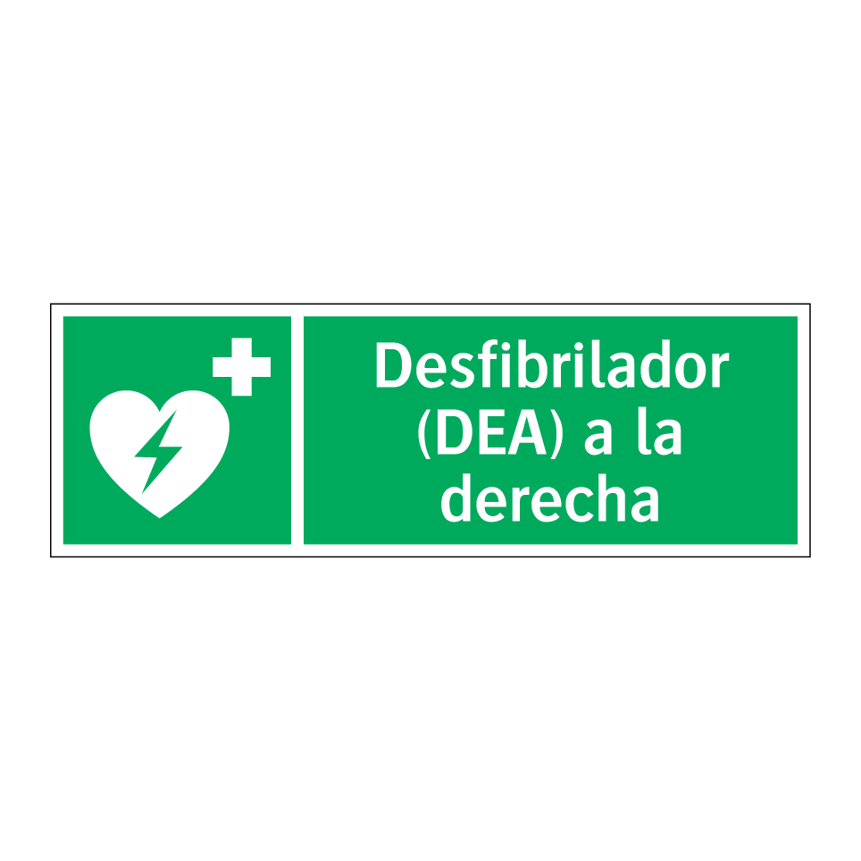 Desfibrilador (DEA) a la derecha