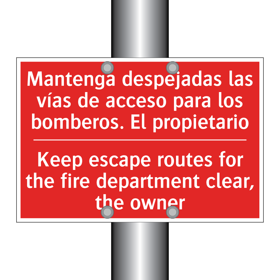 Mantenga despejadas las vías /.../ - Keep escape routes for the /.../