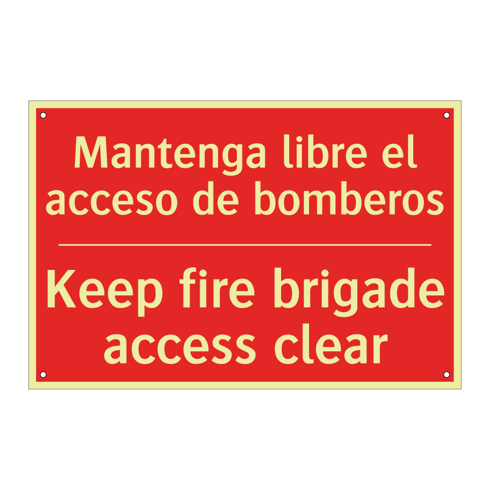 Mantenga libre el acceso de /.../ - Keep fire brigade access clear