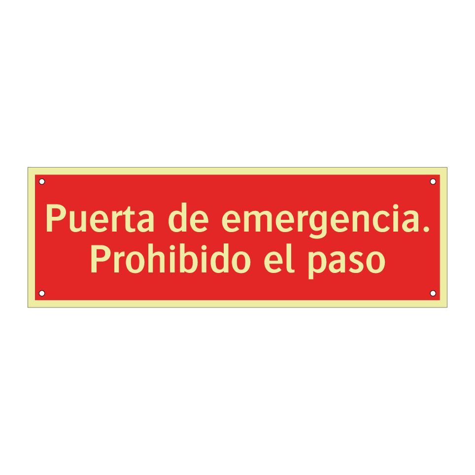 Puerta de emergencia. Prohibido el paso
