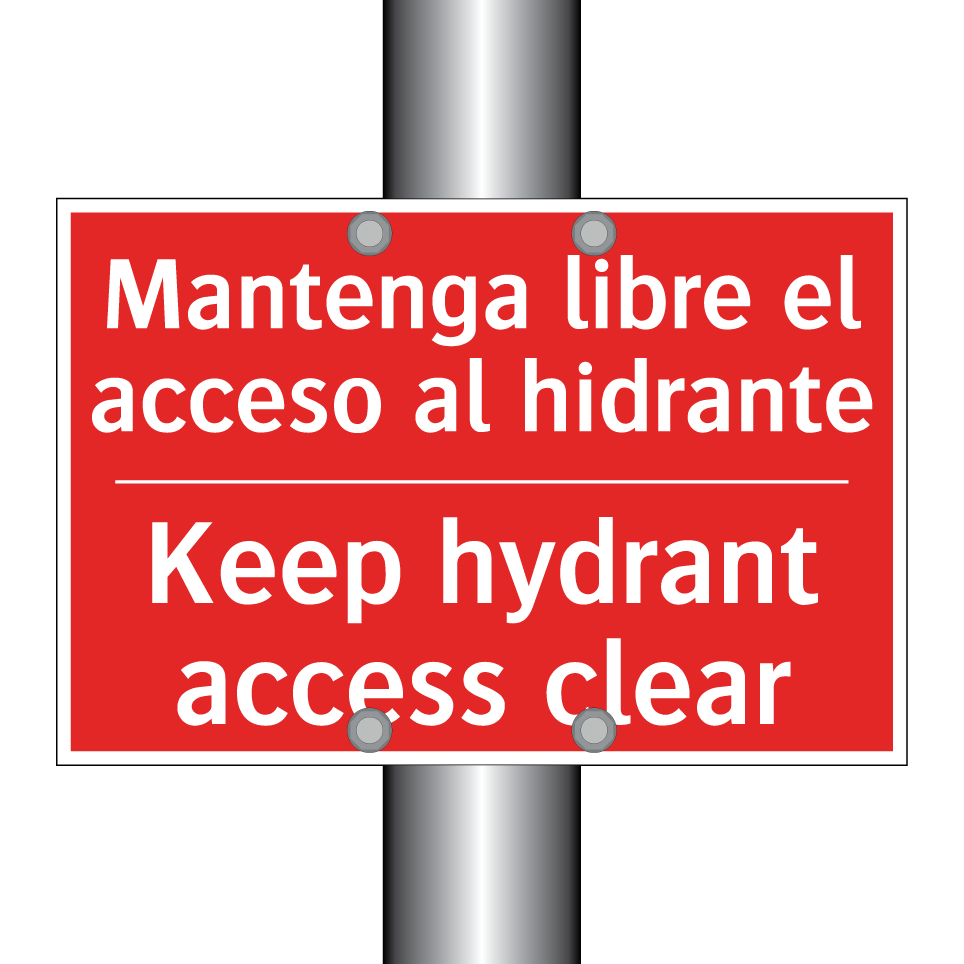 Mantenga libre el acceso al /.../ - Keep hydrant access clear