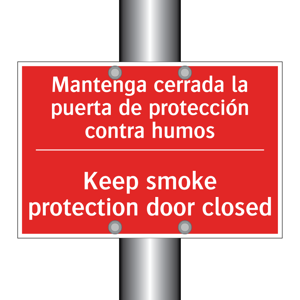 Mantenga cerrada la puerta de /.../ - Keep smoke protection door /.../